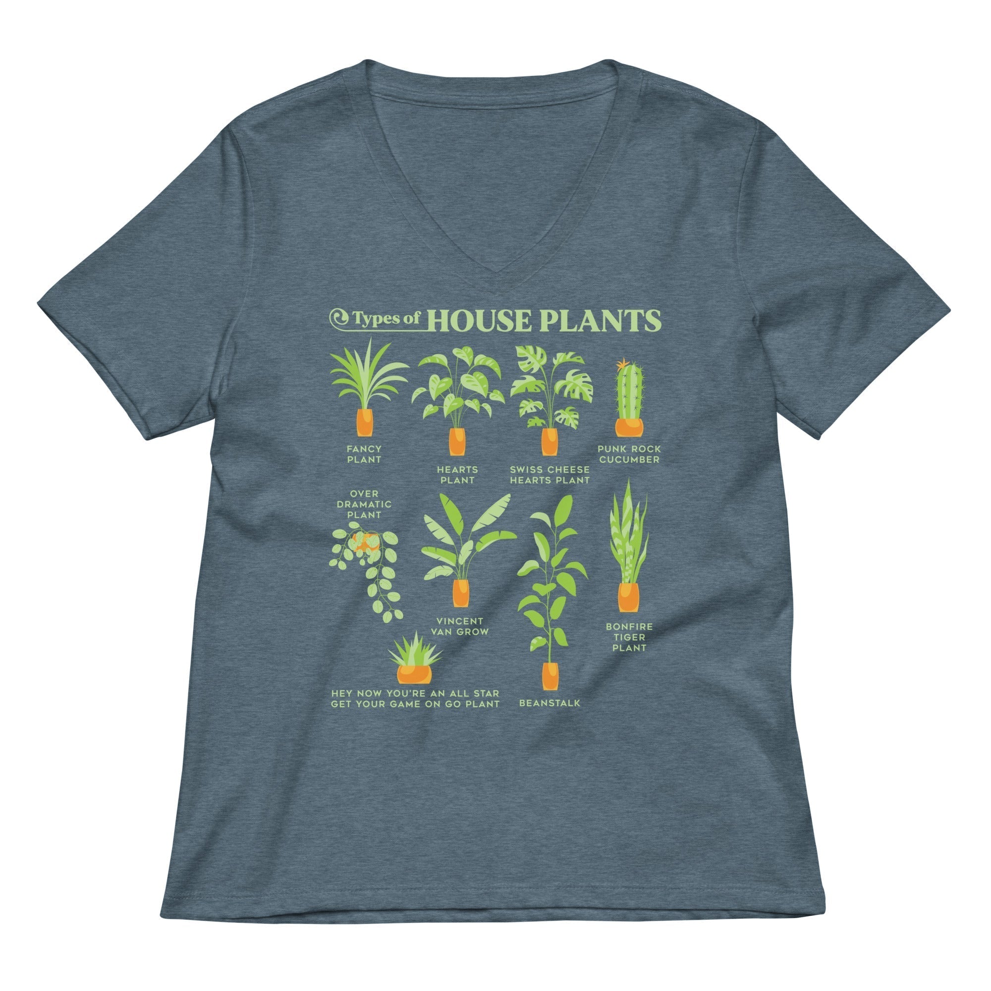 Types Of House Plants Women's V-Neck Tee Hoodie, Sweatshirt | PureTeeCo.com (Image 4)