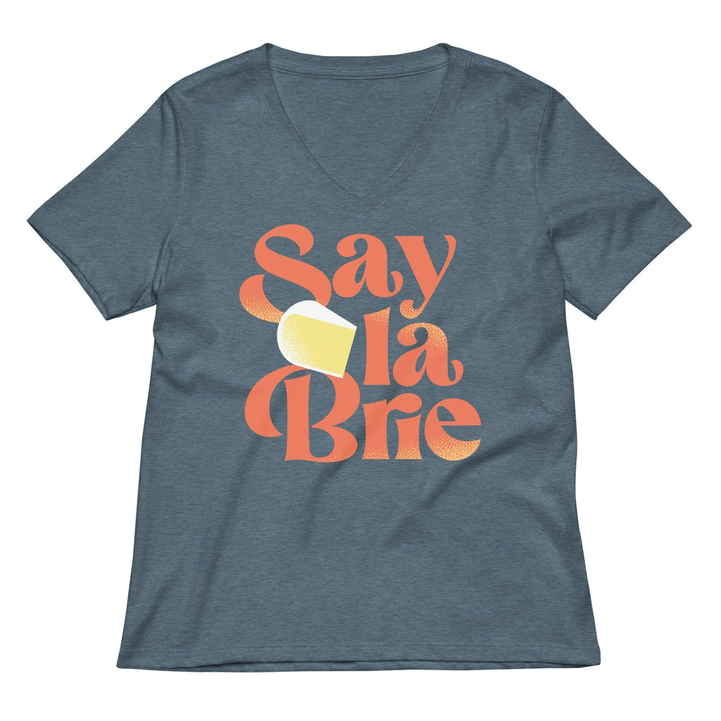 Say La Brie Women's V-Neck Tee Hoodie, Sweatshirt | PureTeeCo.com (Image 5)
