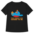 This Parrot Has Ceased To Be Women's V-Neck Tee Hoodie, Sweatshirt | PureTeeCo.com (Image 1)