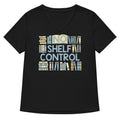 No Shelf Control Women's V-Neck Tee Hoodie, Sweatshirt | PureTeeCo.com (Image 1)