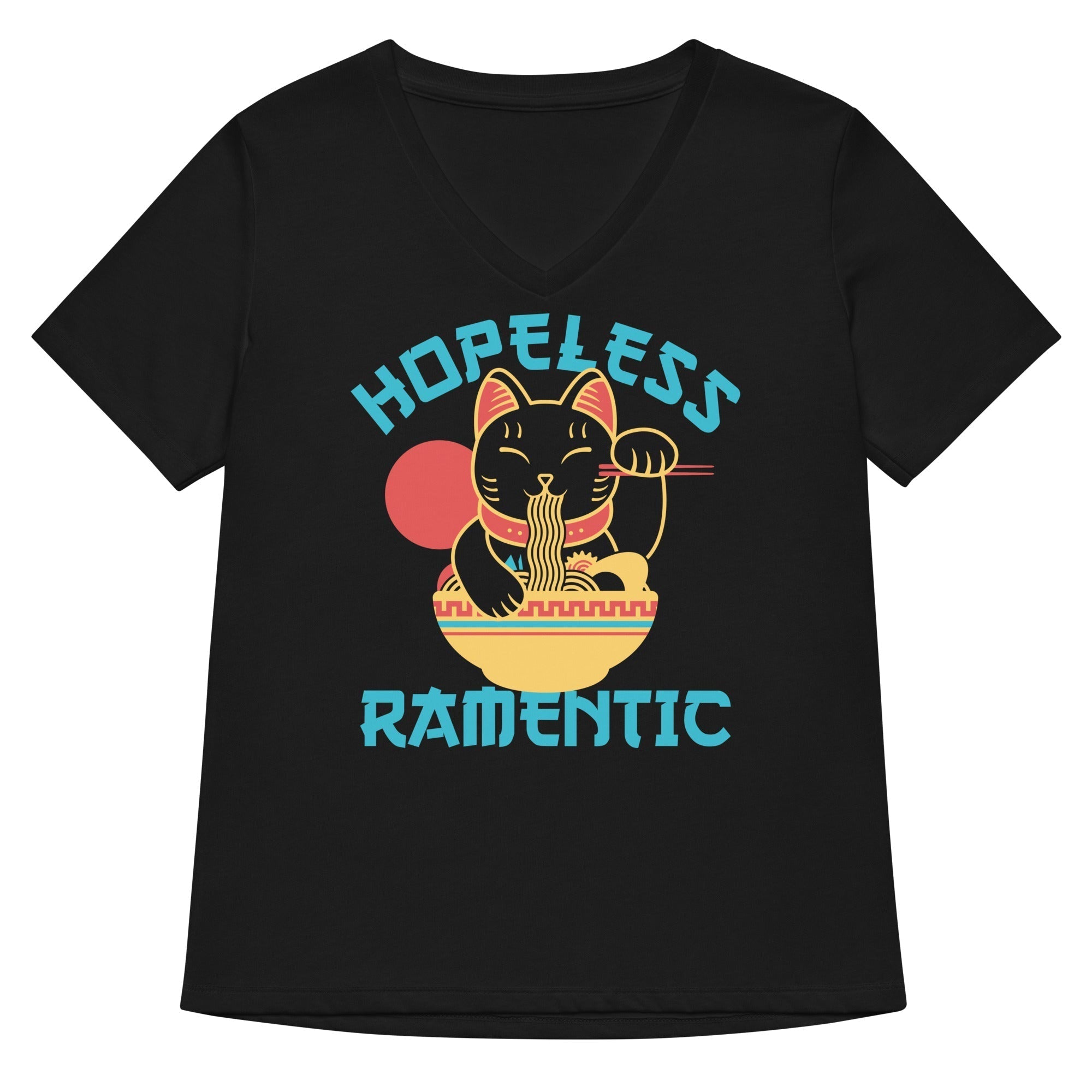 Hopeless Ramentic Women's V-Neck Tee Hoodie, Sweatshirt | PureTeeCo.com (Image 1)