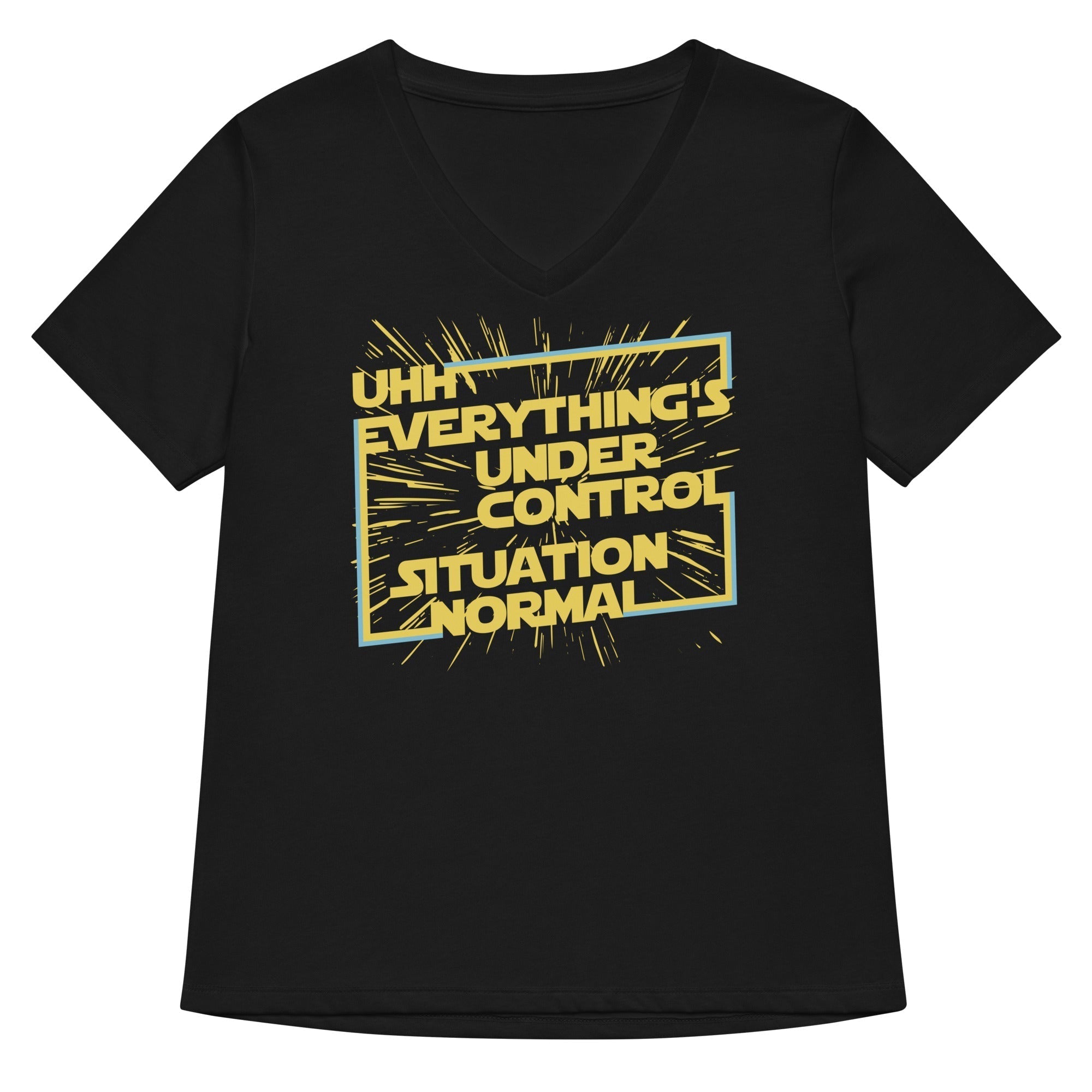 Everything's Under Control Situation Normal Women's V-Neck Tee Hoodie, Sweatshirt | PureTeeCo.com (Image 2)