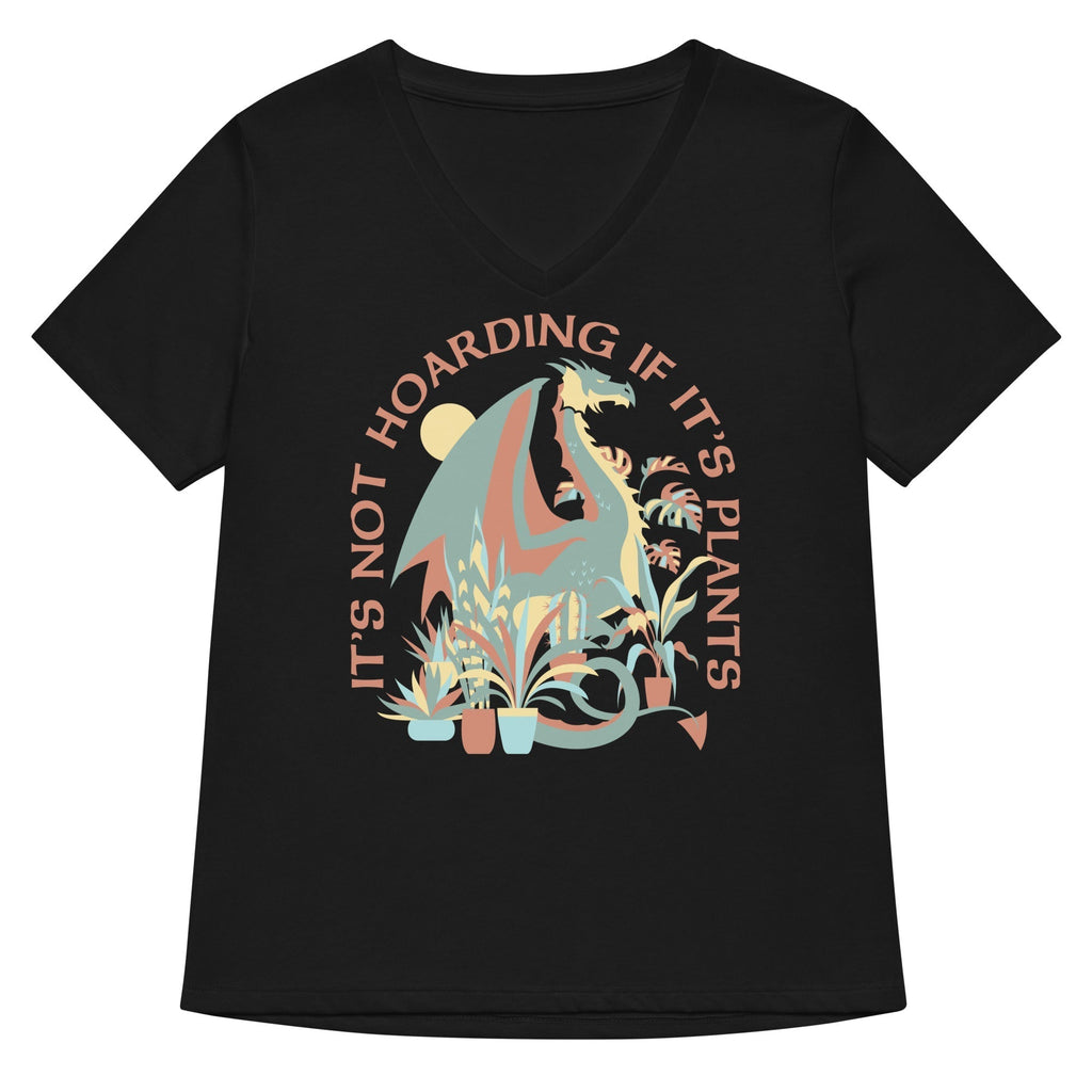 It's Not Hoarding If It's Plants Women's V-Neck Tee Hoodie, Sweatshirt | PureTeeCo.com (Image 1)