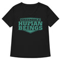 Greendale Human Beings Women's V-Neck Tee Hoodie, Sweatshirt | PureTeeCo.com (Image 1)