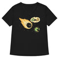 Meteor And Friends Women's V-Neck Tee Hoodie, Sweatshirt | PureTeeCo.com (Image 1)
