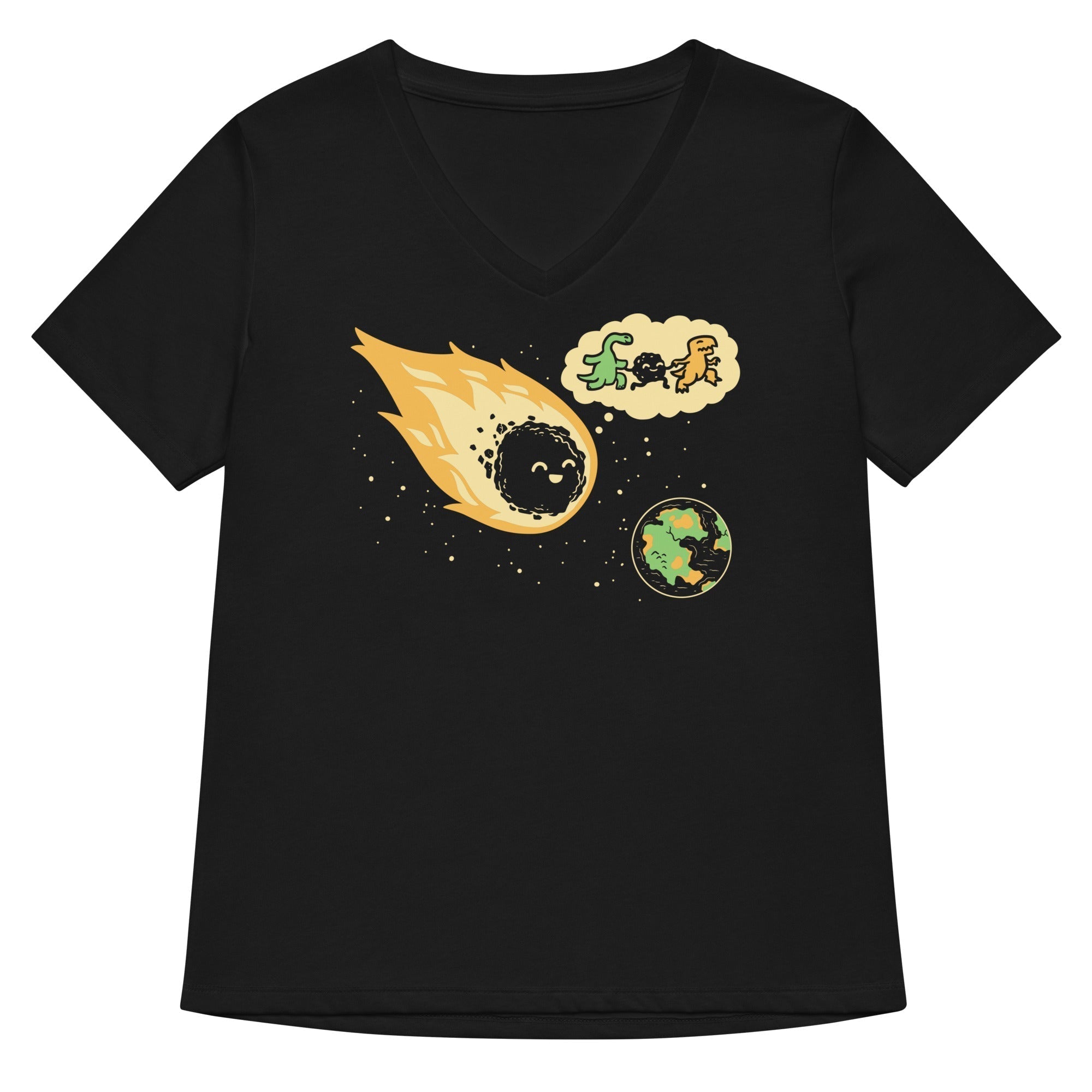 Meteor And Friends Women's V-Neck Tee Hoodie, Sweatshirt | PureTeeCo.com (Image 1)