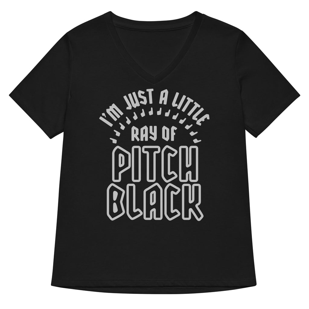 Ray Of Pitch Black Women's V-Neck Tee Hoodie, Sweatshirt | PureTeeCo.com (Image 1)