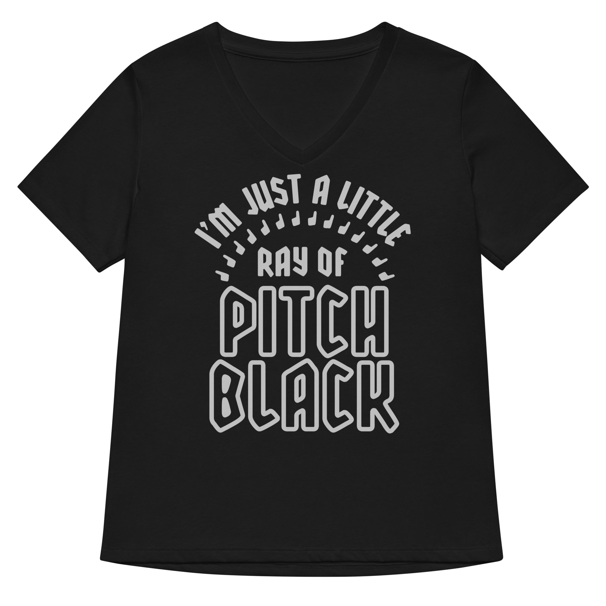 Ray Of Pitch Black Women's V-Neck Tee Hoodie, Sweatshirt | PureTeeCo.com (Image 1)