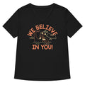 We Believe In You Women's V-Neck Tee Hoodie, Sweatshirt | PureTeeCo.com (Image 1)
