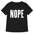 Nope Women's V-Neck Tee Hoodie, Sweatshirt | PureTeeCo.com (Image 1)