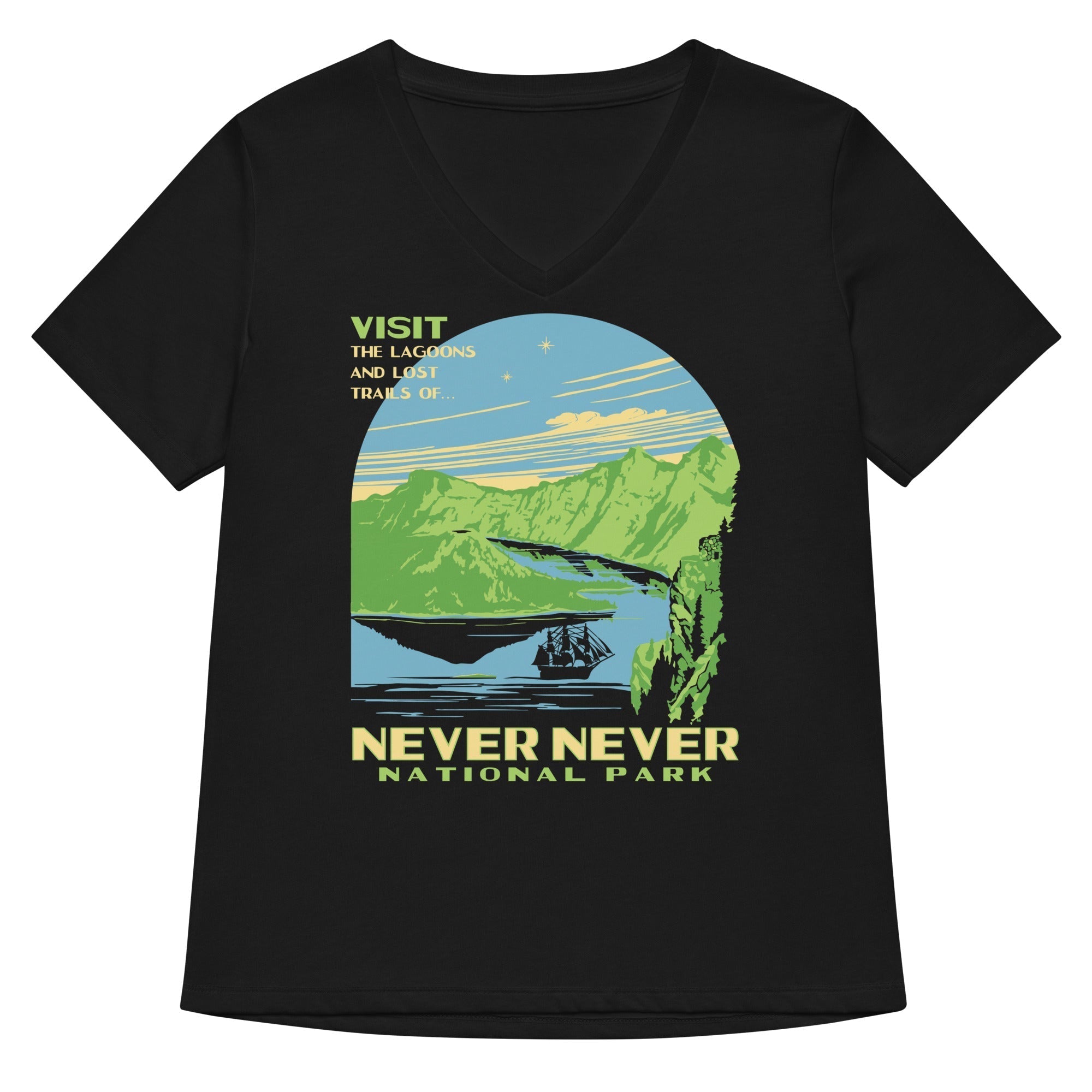 Never Never National Park Women's V-Neck Tee Hoodie, Sweatshirt | PureTeeCo.com (Image 1)