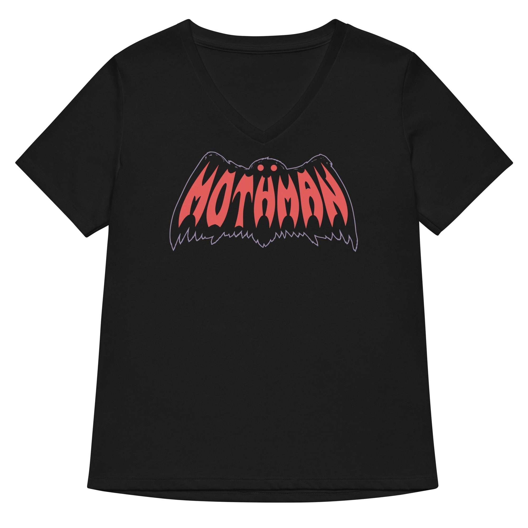 Mothman Women's V-Neck Tee Hoodie, Sweatshirt | PureTeeCo.com (Image 1)