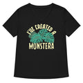 I've Created A Monstera Women's V-Neck Tee Hoodie, Sweatshirt | PureTeeCo.com (Image 1)