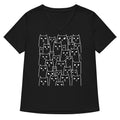 Suspicious Cats Women's V-Neck Tee Hoodie, Sweatshirt | PureTeeCo.com (Image 1)