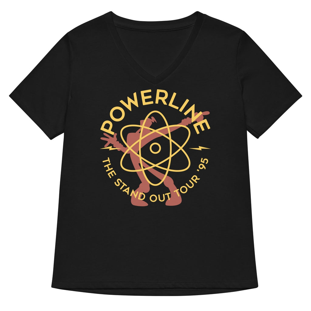 Powerline Women's V-Neck Tee Hoodie, Sweatshirt | PureTeeCo.com (Image 1)