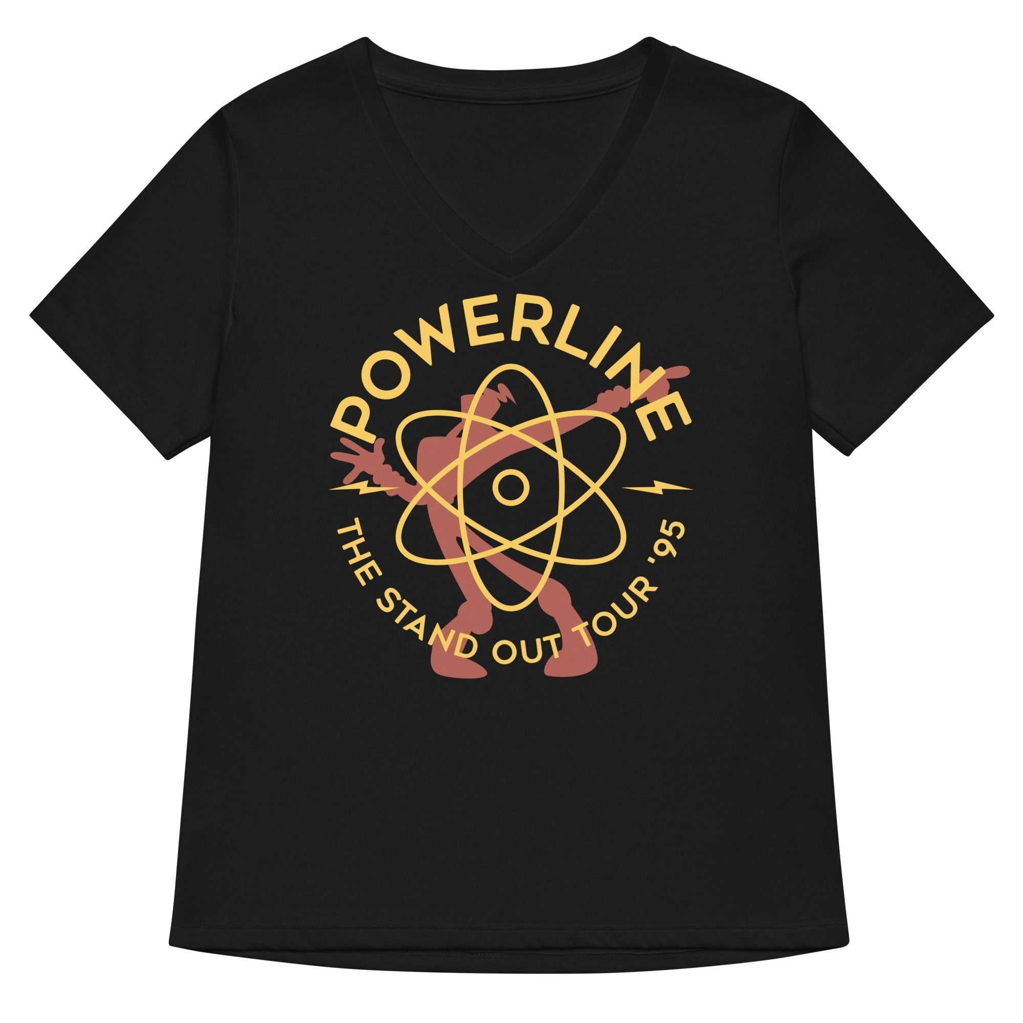 Powerline Women's V-Neck Tee Hoodie, Sweatshirt | PureTeeCo.com (Image 1)