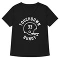 Touchdown Bundy Women's V-Neck Tee Hoodie, Sweatshirt | PureTeeCo.com (Image 1)