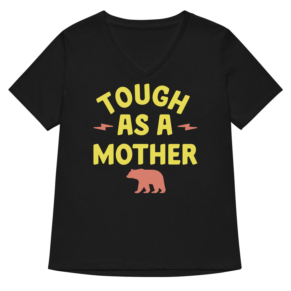 Tough As A Mother Women's V-Neck Tee Hoodie, Sweatshirt | PureTeeCo.com (Image 1)