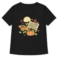 Welcome Great Pumpkin Women's V-Neck Tee Hoodie, Sweatshirt | PureTeeCo.com (Image 1)