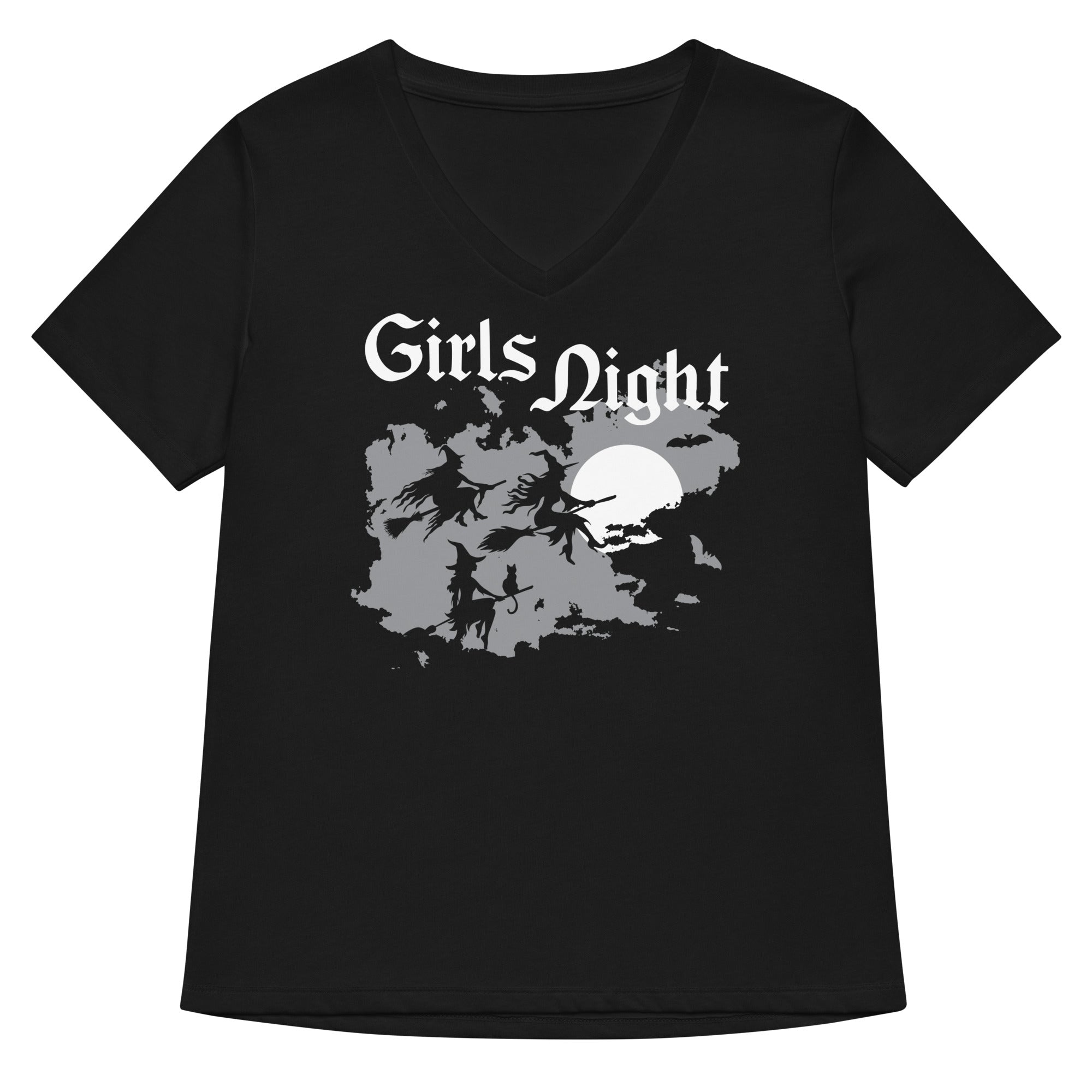 Girls Night Women's V-Neck Tee Hoodie, Sweatshirt | PureTeeCo.com (Image 2)