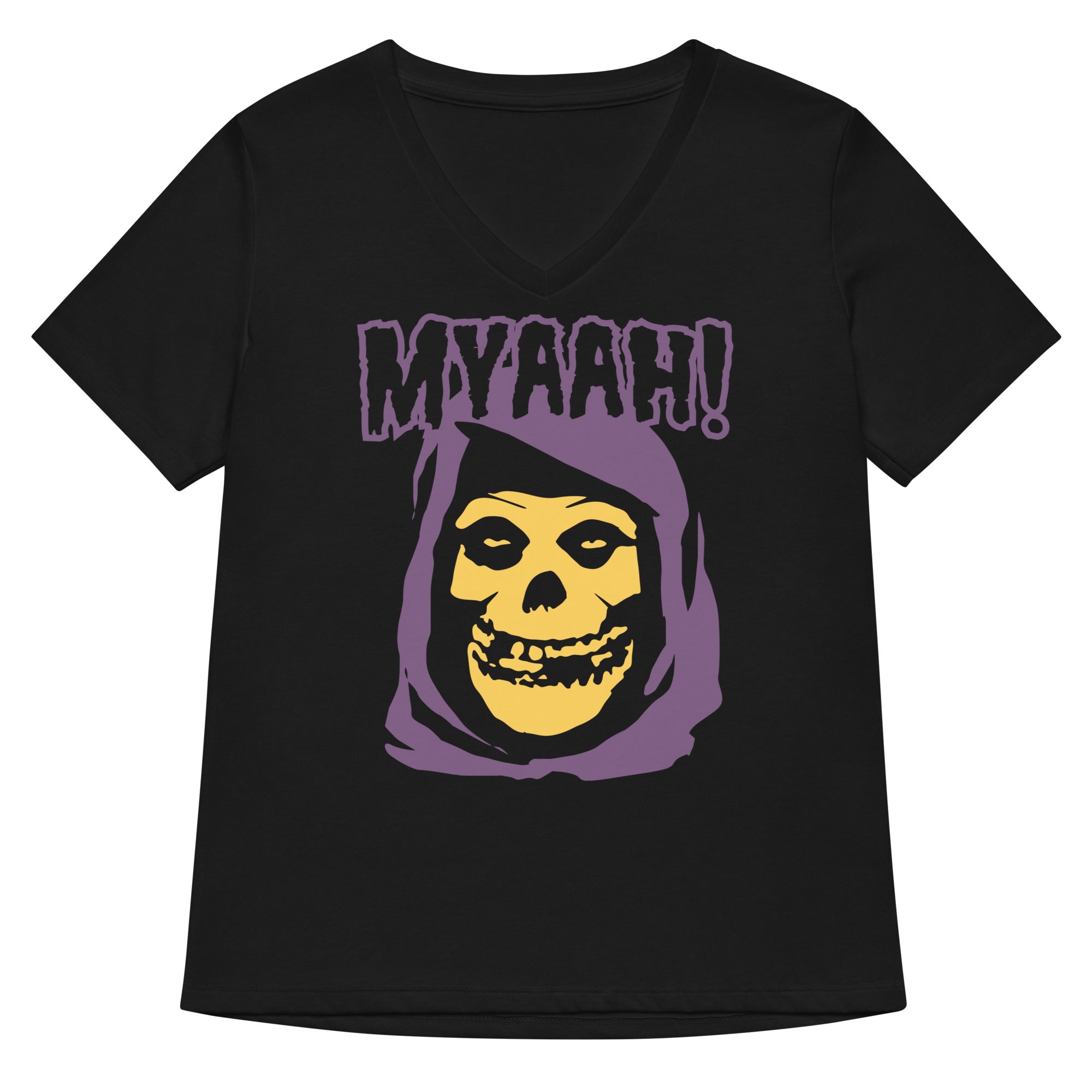 Myaah! Women's V-Neck Tee Hoodie, Sweatshirt | PureTeeCo.com (Image 1)