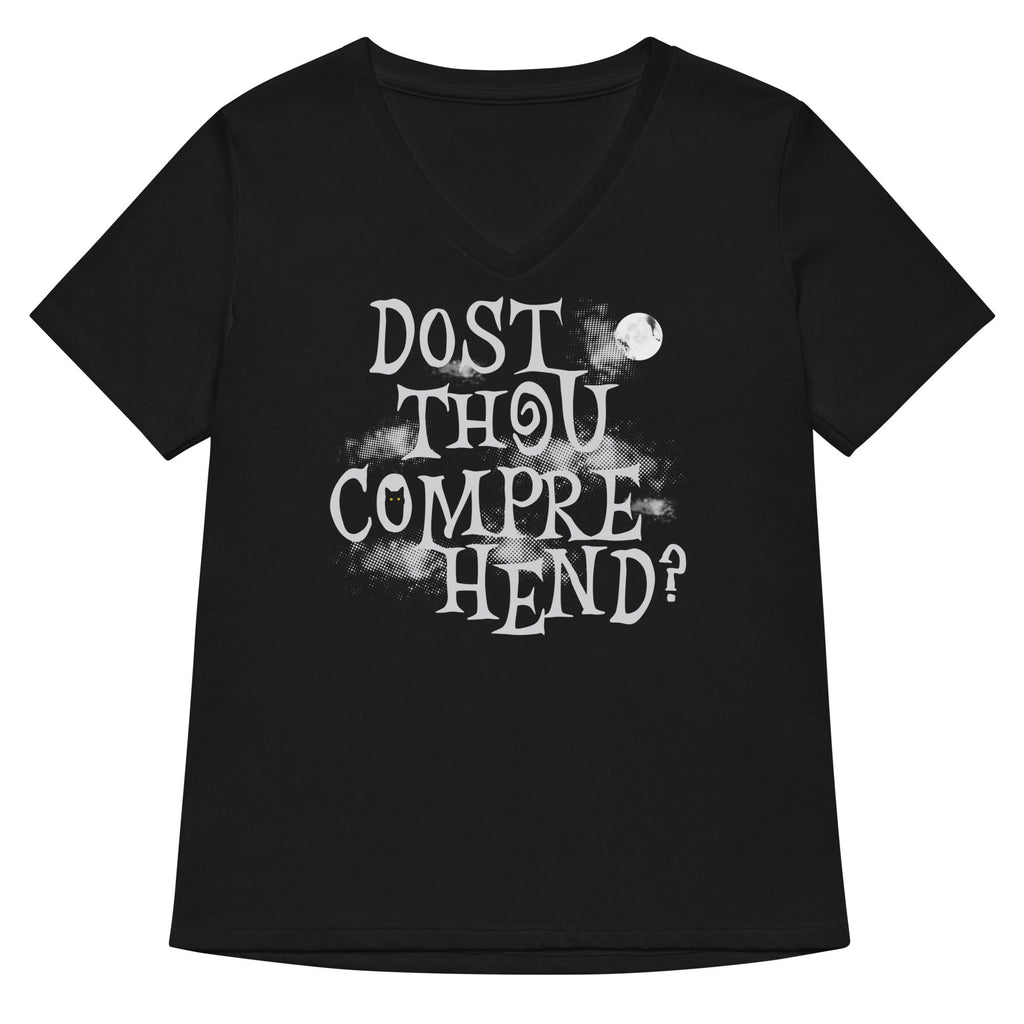 Dost Thou Comprehend? Women's V-Neck Tee Hoodie, Sweatshirt | PureTeeCo.com (Image 2)
