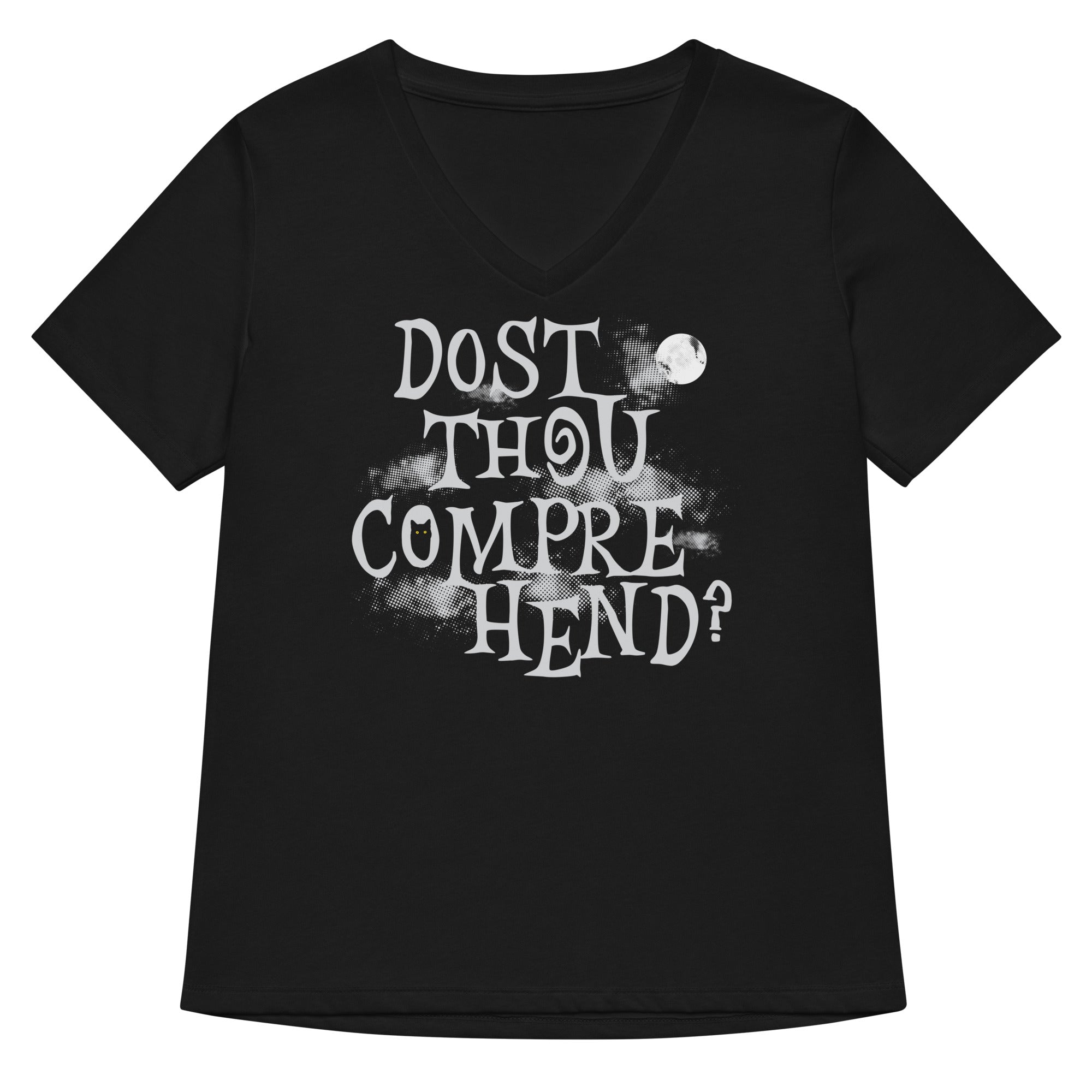 Dost Thou Comprehend? Women's V-Neck Tee Hoodie, Sweatshirt | PureTeeCo.com (Image 2)