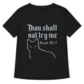Thou Shalt Not Try Me Women's V-Neck Tee Hoodie, Sweatshirt | PureTeeCo.com (Image 1)