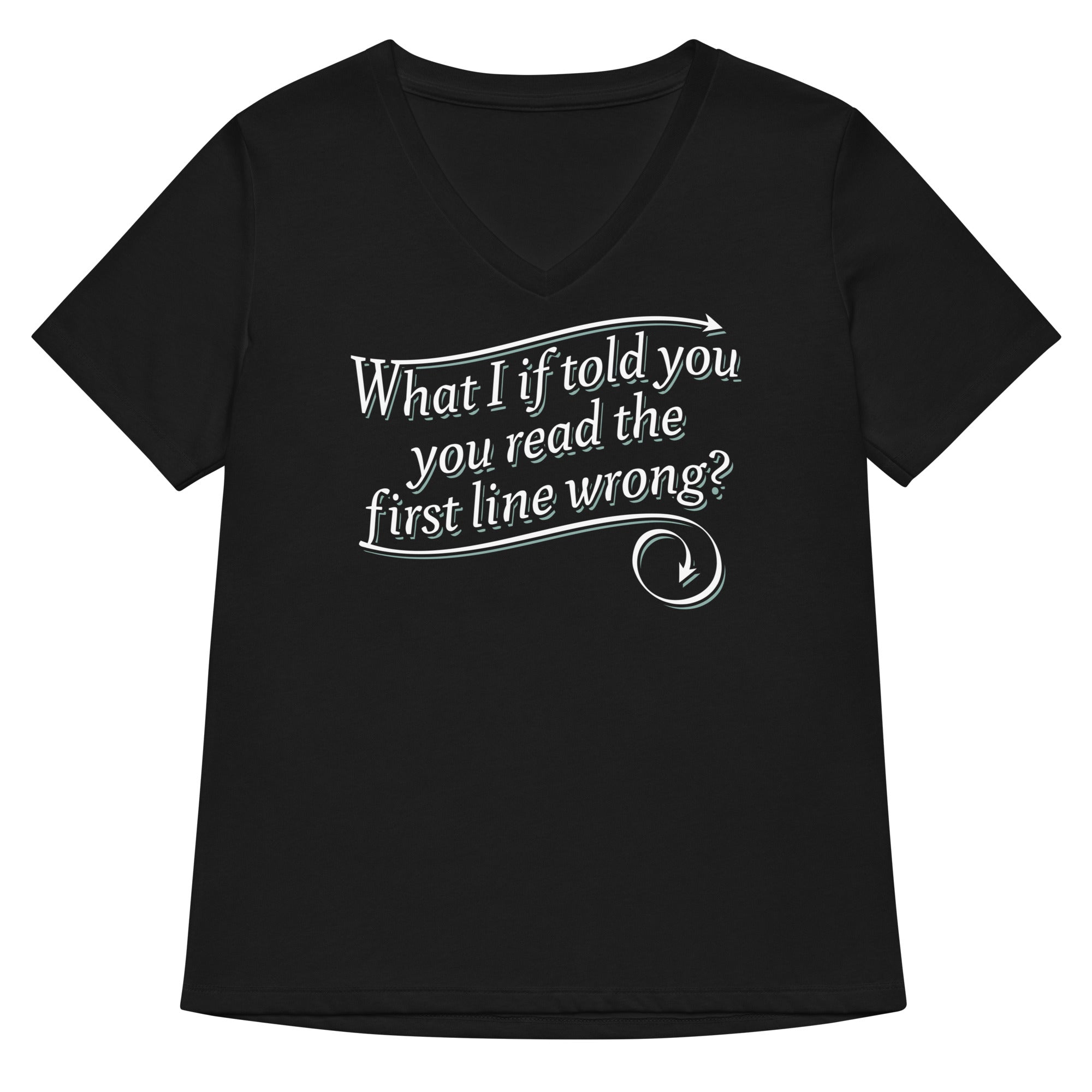 What I If Told You Women's V-Neck Tee Hoodie, Sweatshirt | PureTeeCo.com (Image 3)