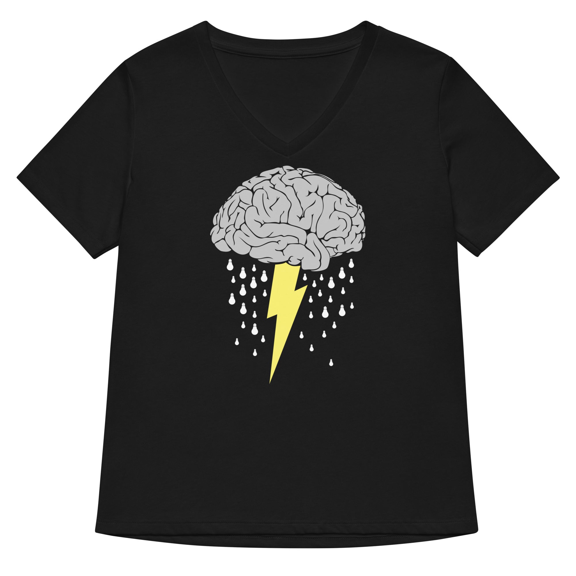 Brainstorm Women's V-Neck Tee Hoodie, Sweatshirt | PureTeeCo.com (Image 3)