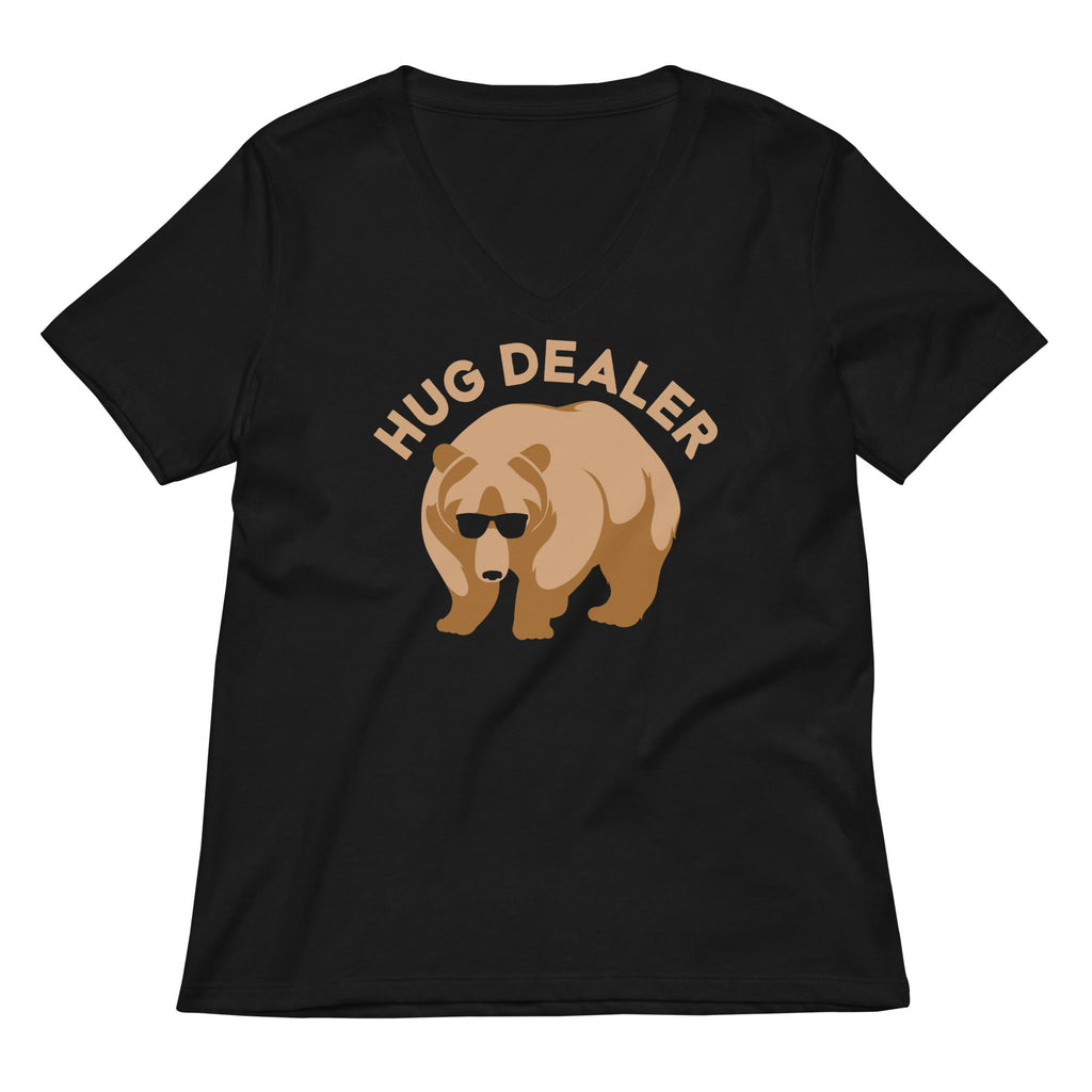 Hug Dealer Women's V-Neck Tee Hoodie, Sweatshirt | PureTeeCo.com (Image 2)