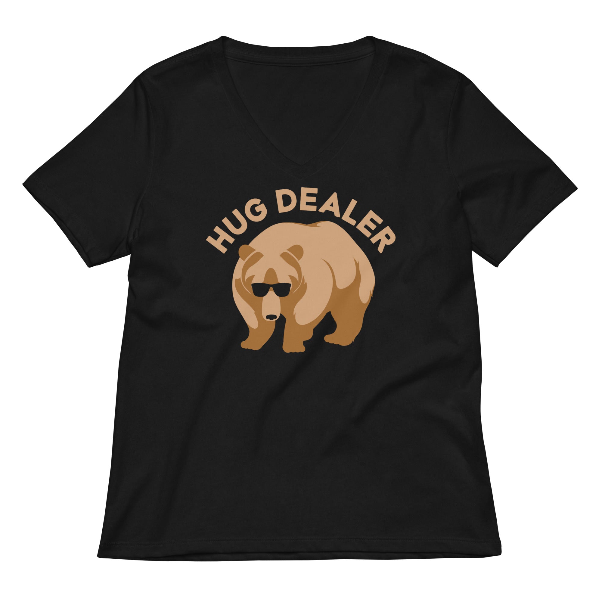 Hug Dealer Women's V-Neck Tee Hoodie, Sweatshirt | PureTeeCo.com (Image 2)