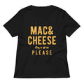 Mac And Cheese Please Women's V-Neck Tee Hoodie, Sweatshirt | PureTeeCo.com (Image 1)