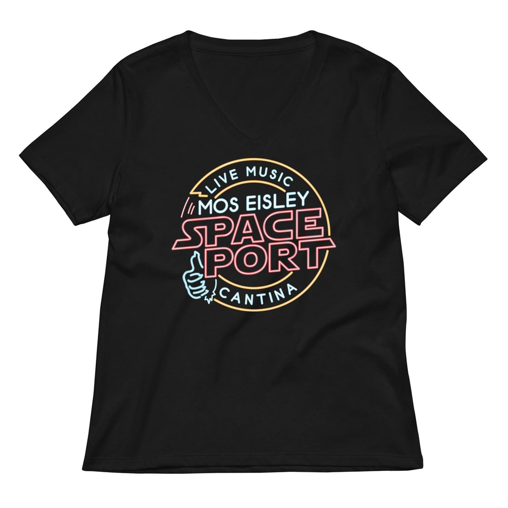 Mos Eisley Space Port Women's V-Neck Tee Hoodie, Sweatshirt | PureTeeCo.com (Image 4)
