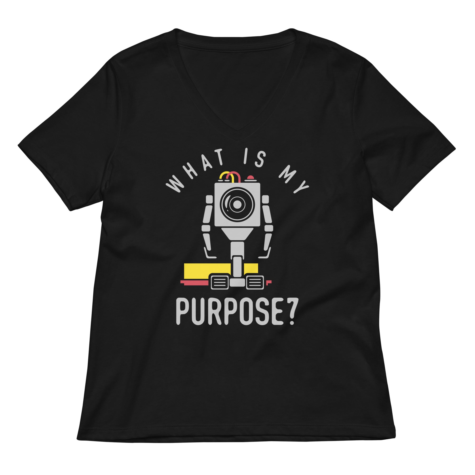 What Is My Purpose? Women's V-Neck Tee Hoodie, Sweatshirt | PureTeeCo.com (Image 3)