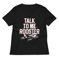 Talk To Me Rooster Women's V-Neck Tee Hoodie, Sweatshirt | PureTeeCo.com (Image 1)