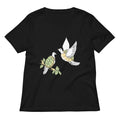Two Turtle Doves Women's V-Neck Tee Hoodie, Sweatshirt | PureTeeCo.com (Image 1)
