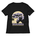 Wakanda Wildlife Reserve Women's V-Neck Tee Hoodie, Sweatshirt | PureTeeCo.com (Image 1)