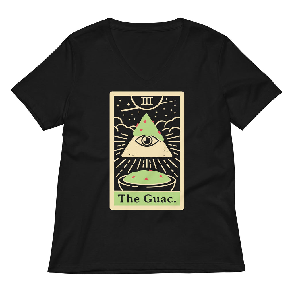 The Guac Tarot Women's V-Neck Tee Hoodie, Sweatshirt | PureTeeCo.com (Image 1)
