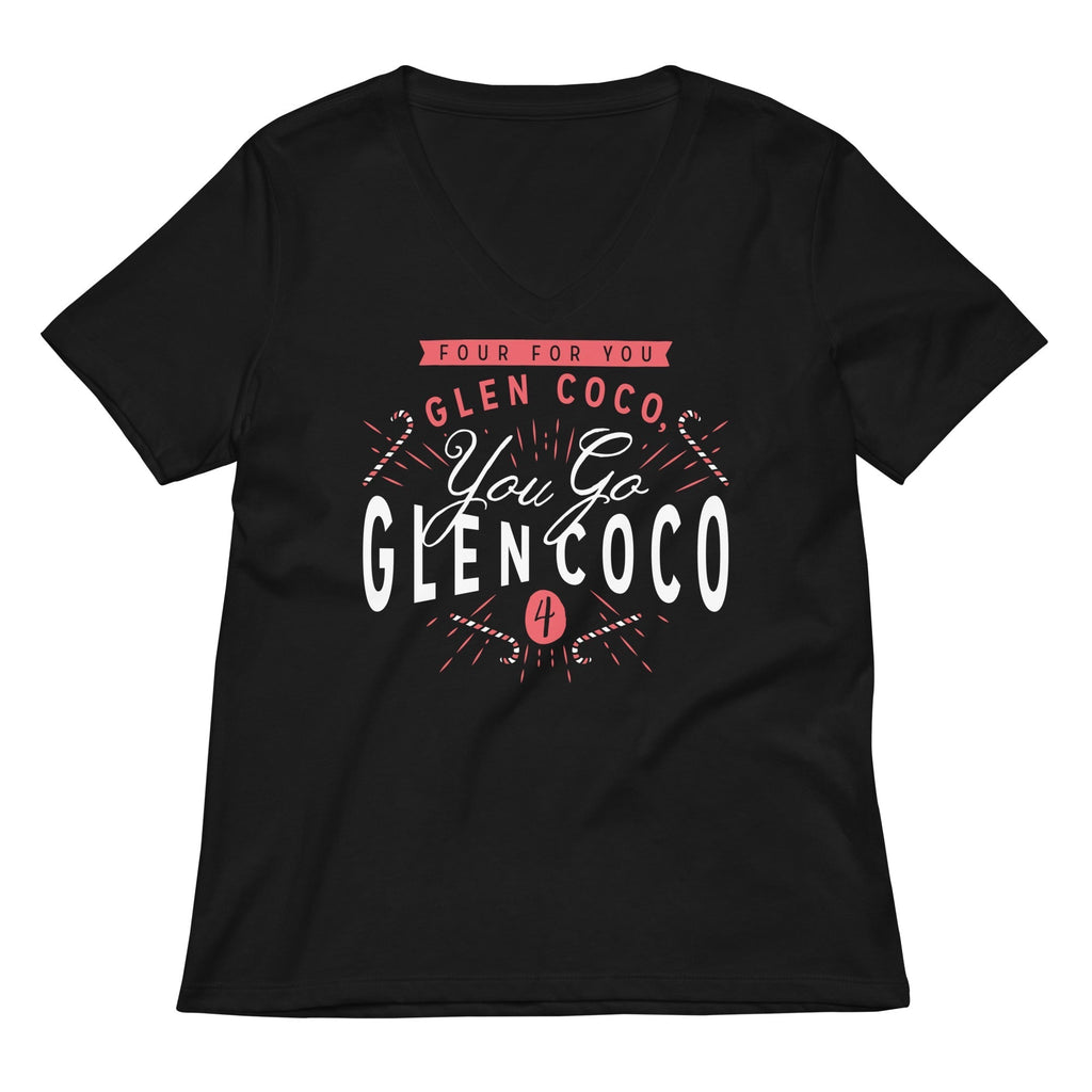 You Go Glen Coco Women's V-Neck Tee Hoodie, Sweatshirt | PureTeeCo.com (Image 1)