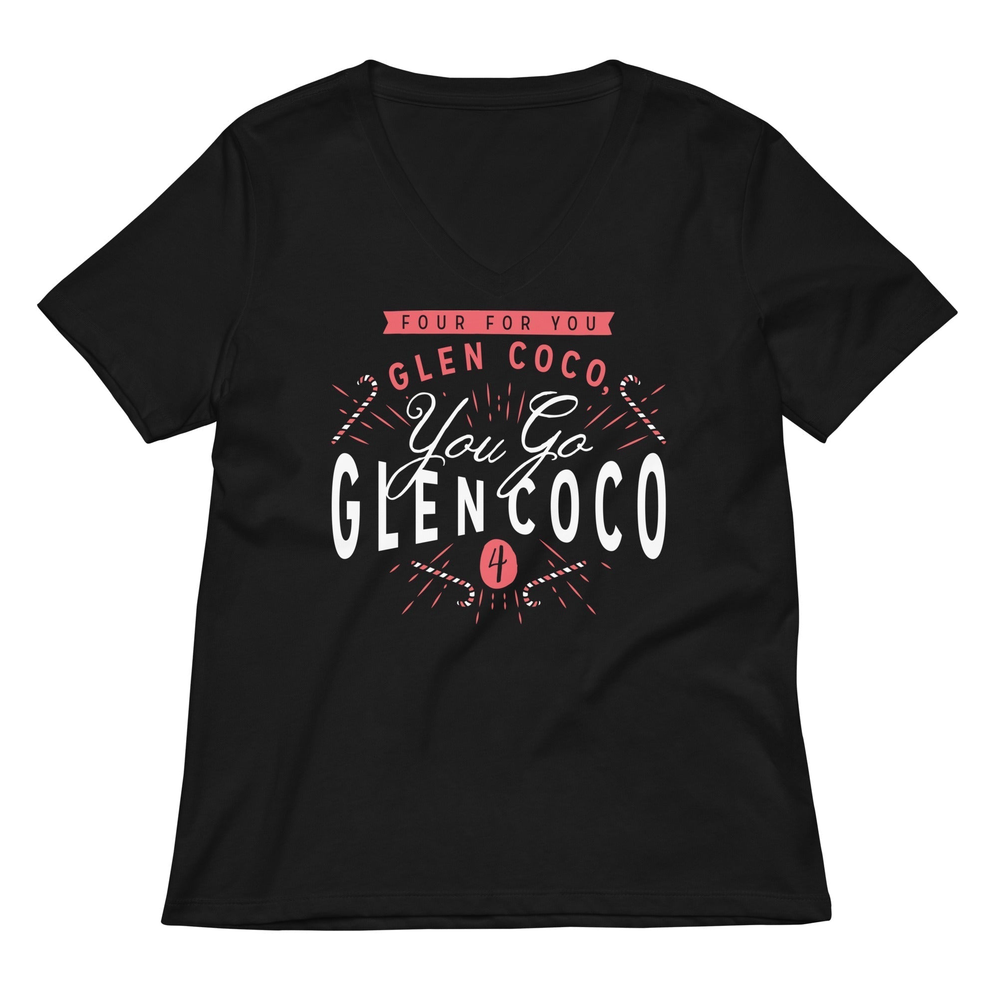 You Go Glen Coco Women's V-Neck Tee Hoodie, Sweatshirt | PureTeeCo.com (Image 1)