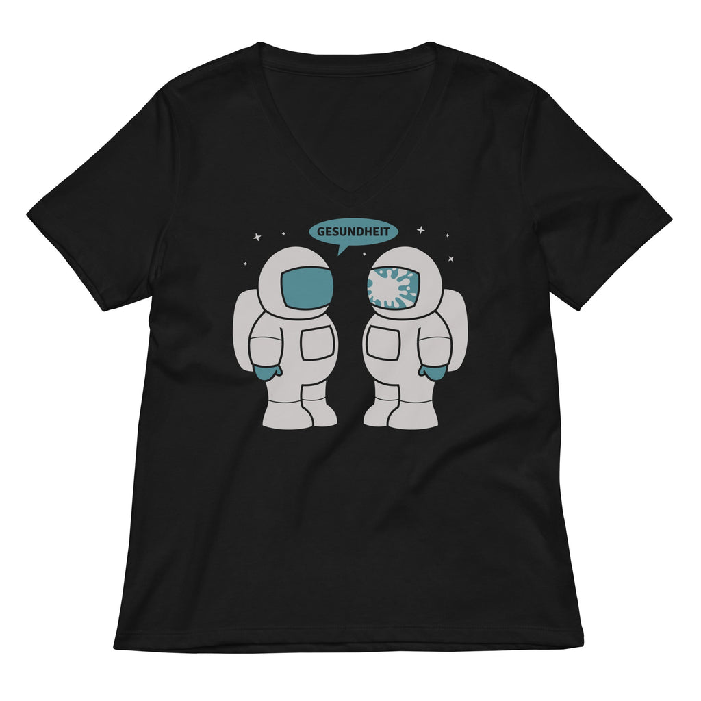 Space Sneeze Women's V-Neck Tee Hoodie, Sweatshirt | PureTeeCo.com (Image 2)