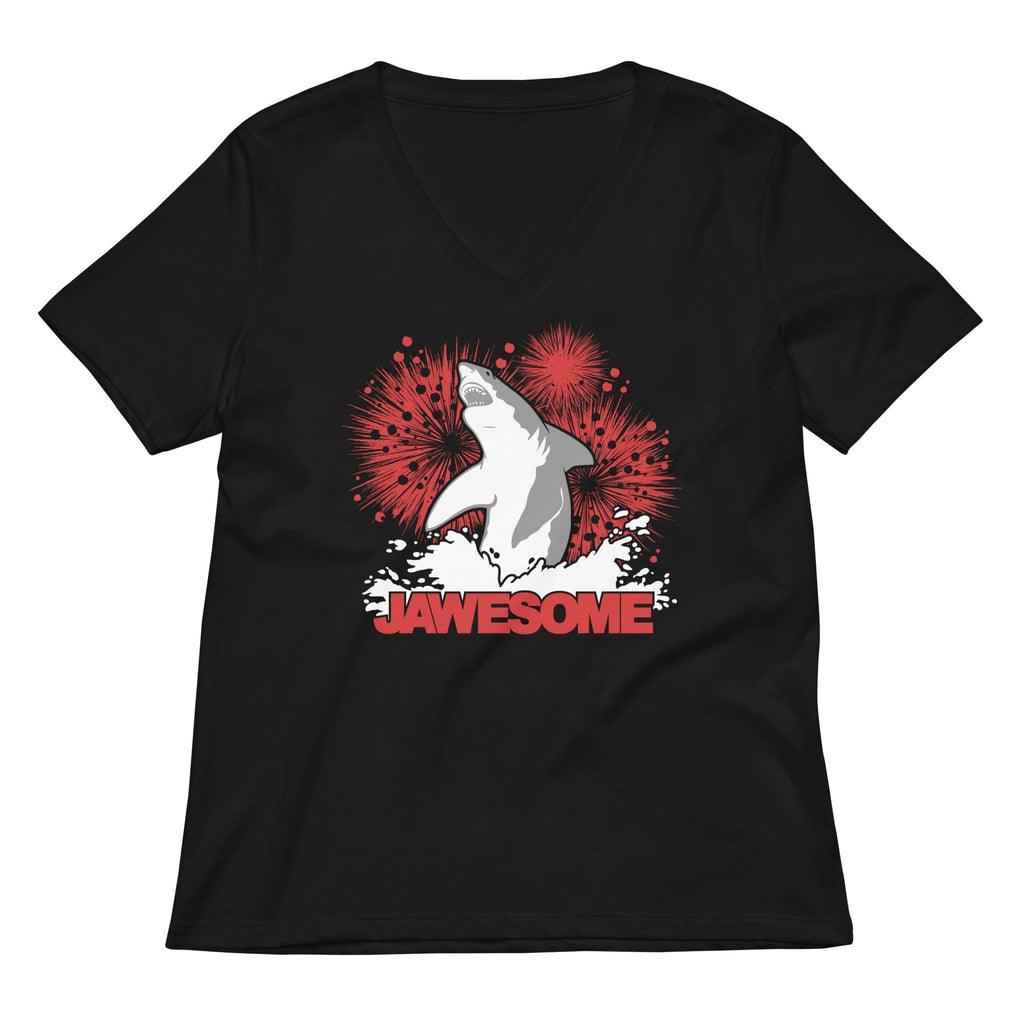 Jawesome! Women's V-Neck Tee Hoodie, Sweatshirt | PureTeeCo.com (Image 1)