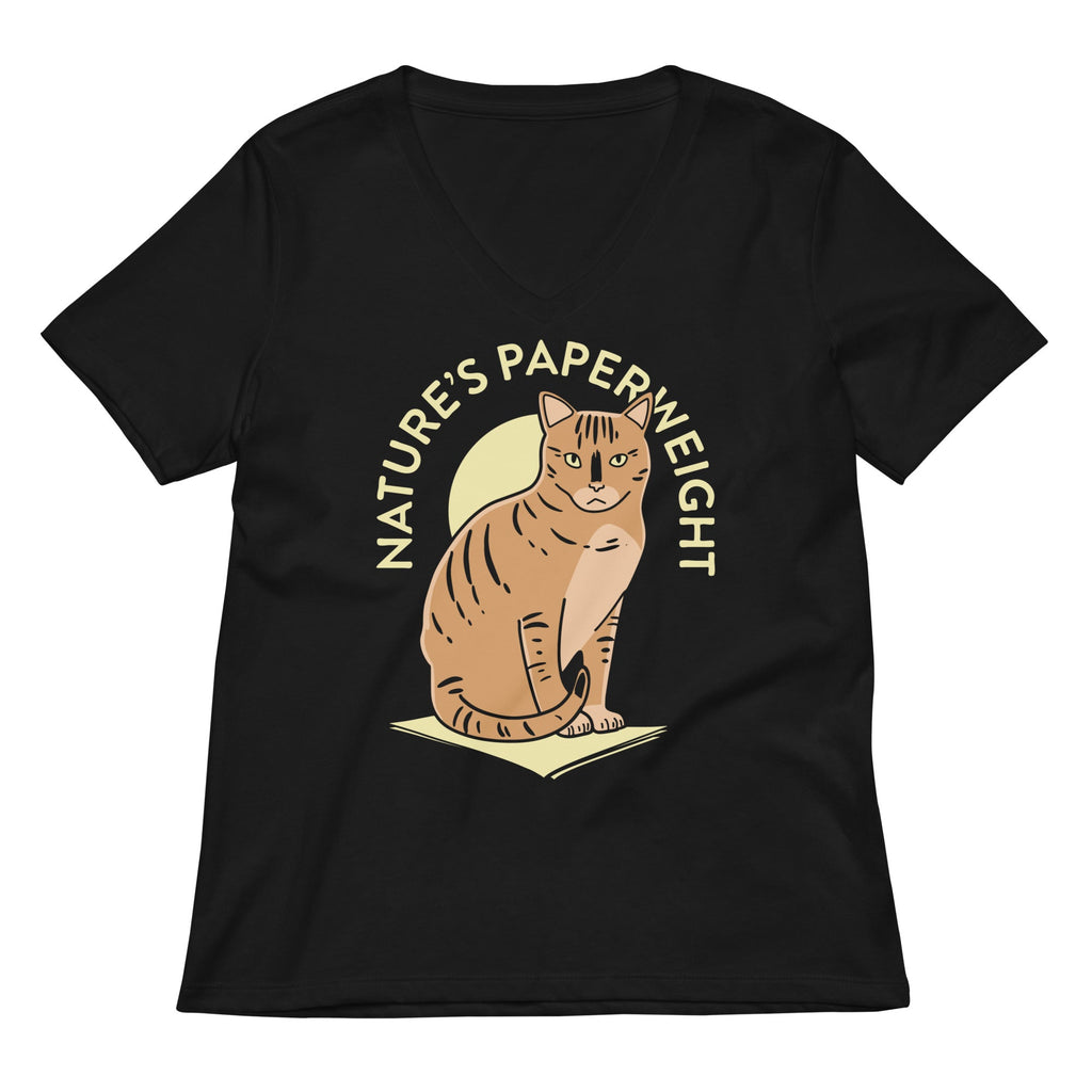 Nature's Paperweight Women's V-Neck Tee Hoodie, Sweatshirt | PureTeeCo.com (Image 1)