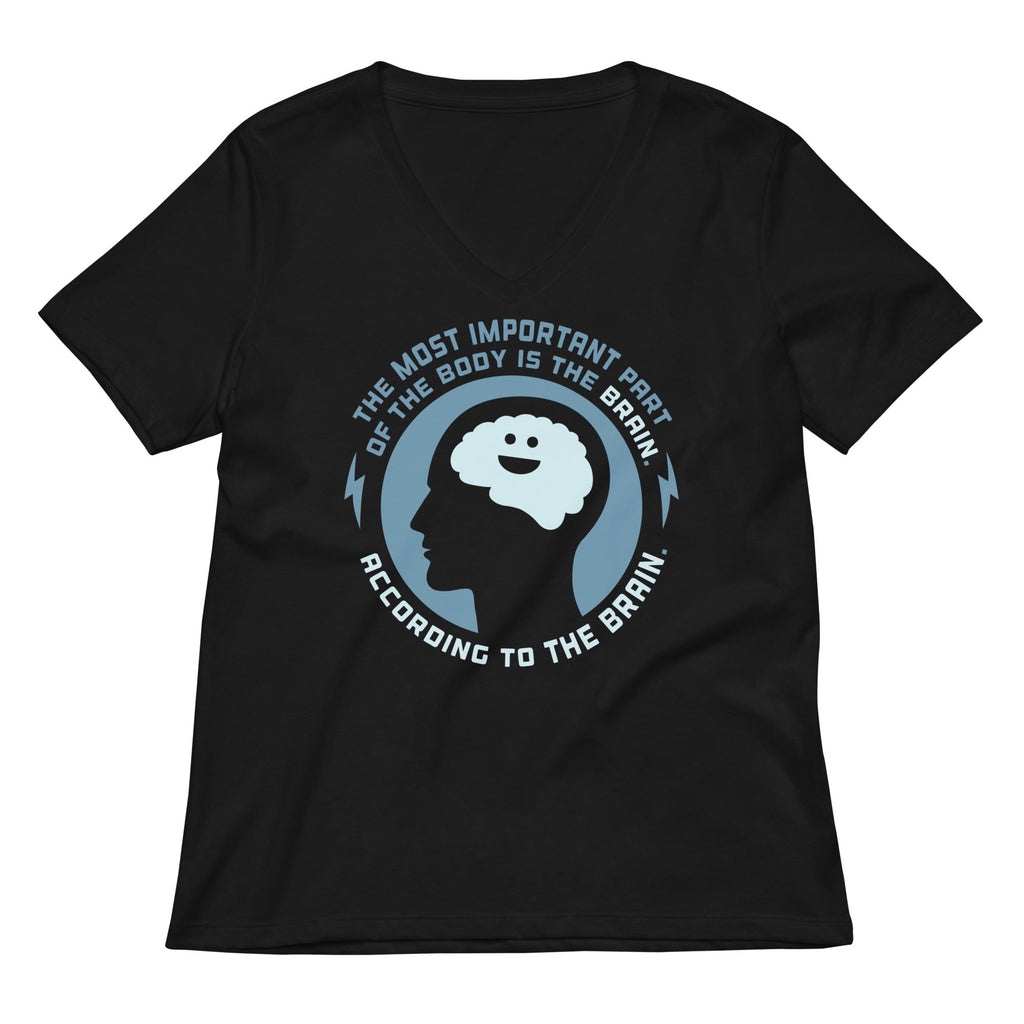 Most Important Part Of The Body Women's V-Neck Tee Hoodie, Sweatshirt | PureTeeCo.com (Image 2)