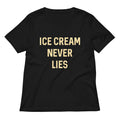 Ice Cream Never Lies Women's V-Neck Tee Hoodie, Sweatshirt | PureTeeCo.com (Image 1)