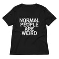 Normal People Are Weird Women's V-Neck Tee Hoodie, Sweatshirt | PureTeeCo.com (Image 1)