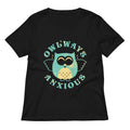 Owlways Anxious Women's V-Neck Tee Hoodie, Sweatshirt | PureTeeCo.com (Image 1)