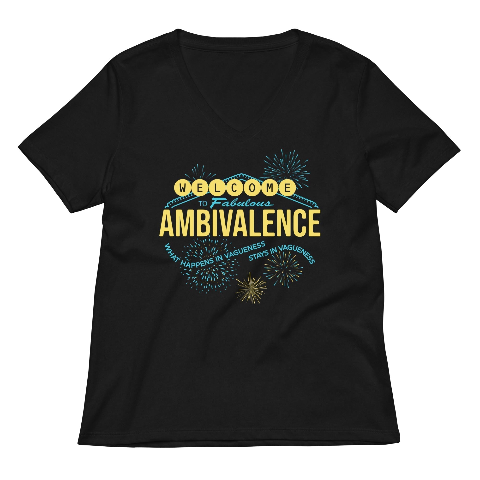 Welcome To Fabulous Ambivalence Women's V-Neck Tee Hoodie, Sweatshirt | PureTeeCo.com (Image 1)