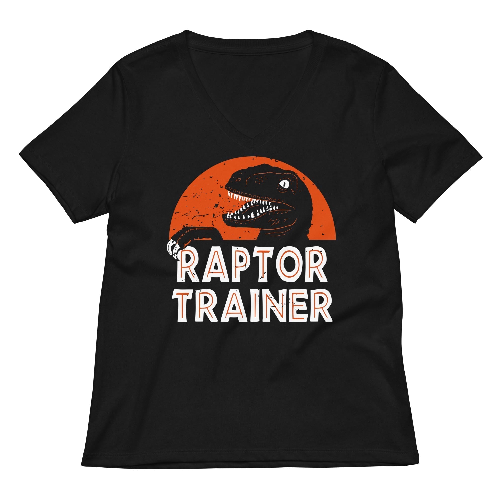 Raptor Trainer Women's V-Neck Tee Hoodie, Sweatshirt | PureTeeCo.com (Image 1)